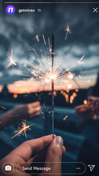 an Instagram manager posting a story on Instagram