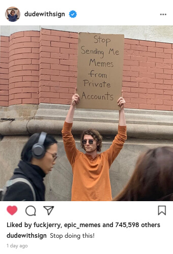 Instagram meme account example
