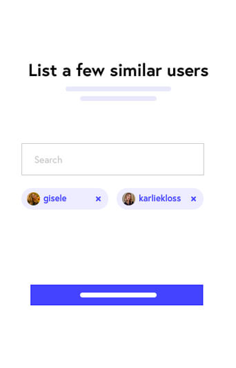 A selection of similar Instagram models being displayed on InstaCaptain's dashboard